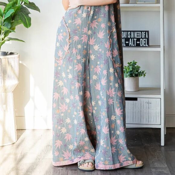 Oli & Hali Reversible Pink and Gray Wide Leg Jumpsuit - Picture 3 of 14